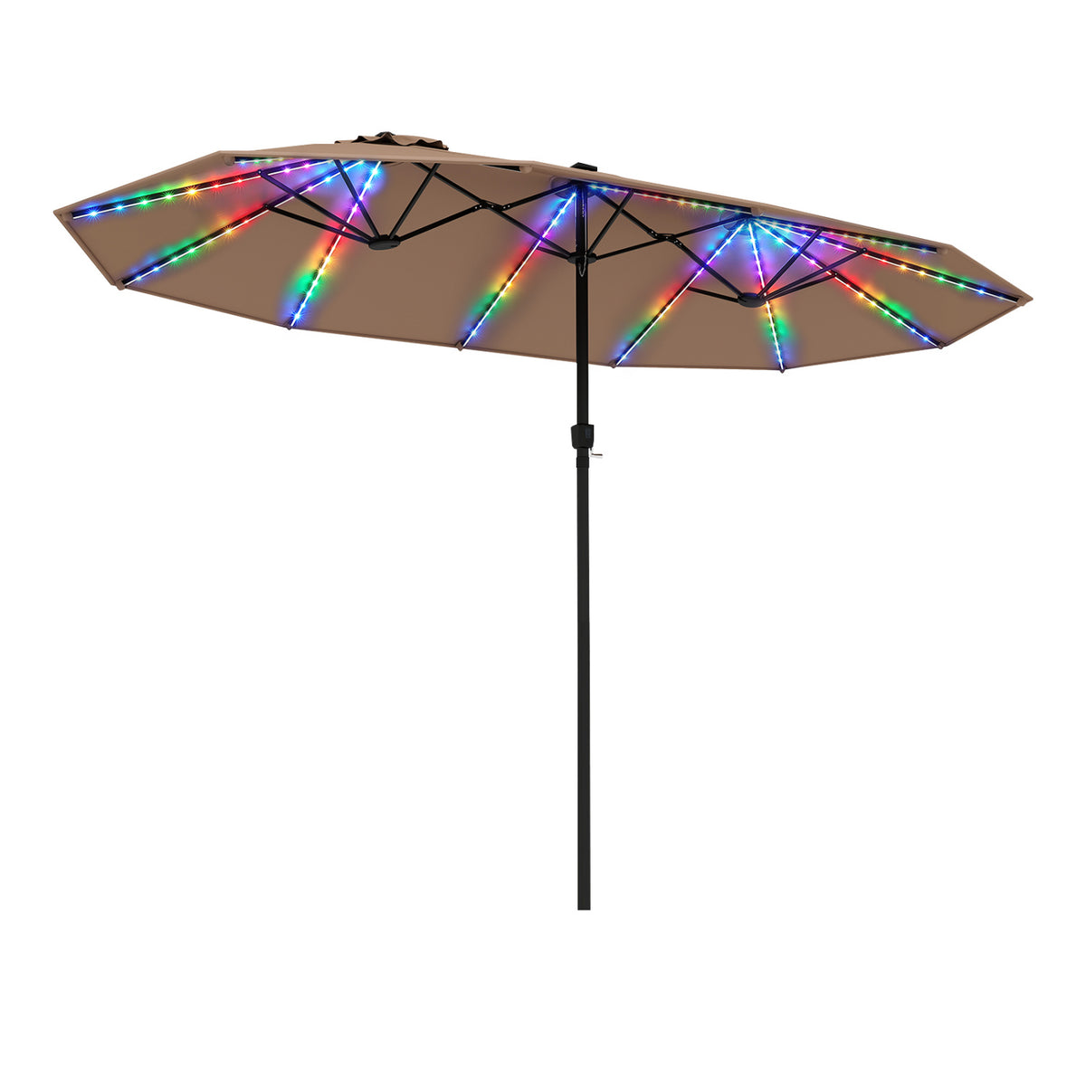 15.5FT Extra-Large Patio Umbrella 12 Reinforced Metal Ribs