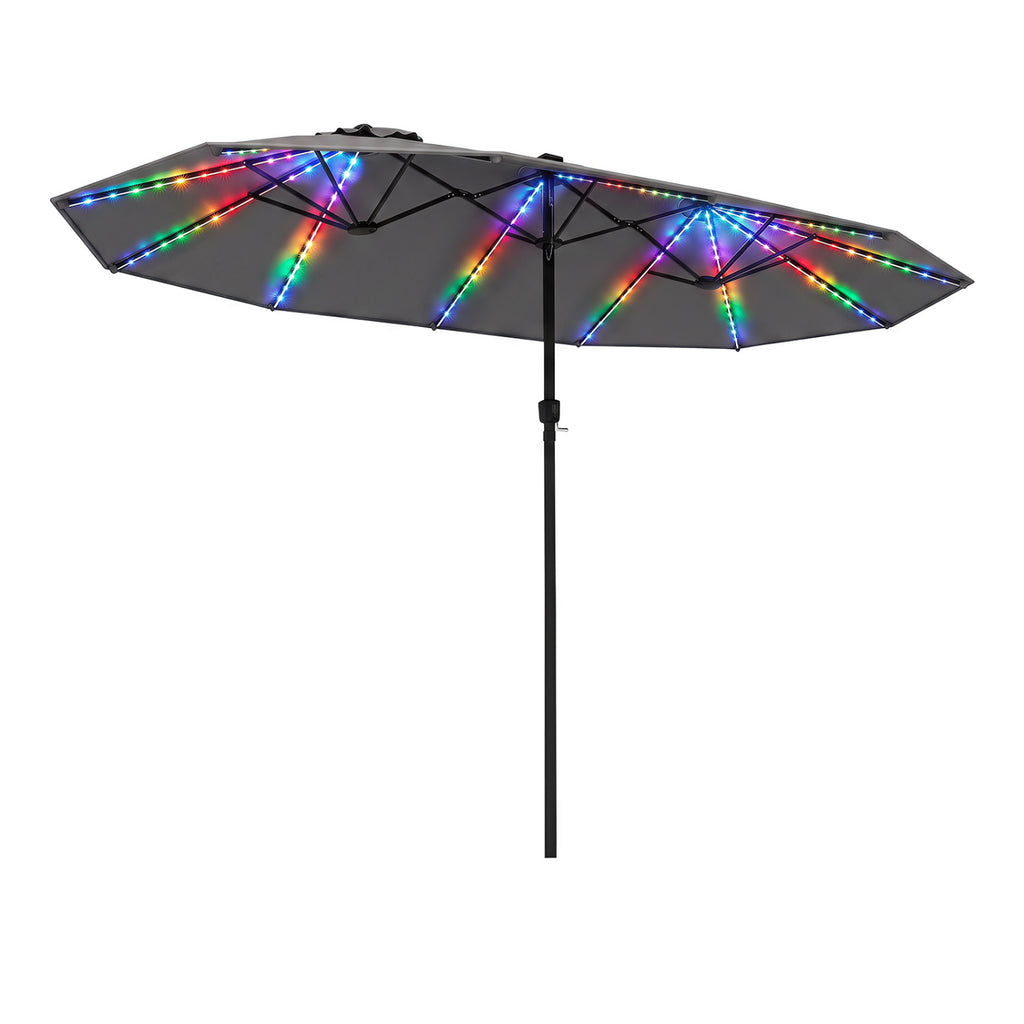 15.5FT Extra-Large Patio Umbrella 12 Reinforced Metal Ribs