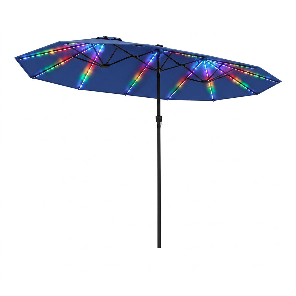 15.5FT Extra-Large Patio Umbrella 12 Reinforced Metal Ribs