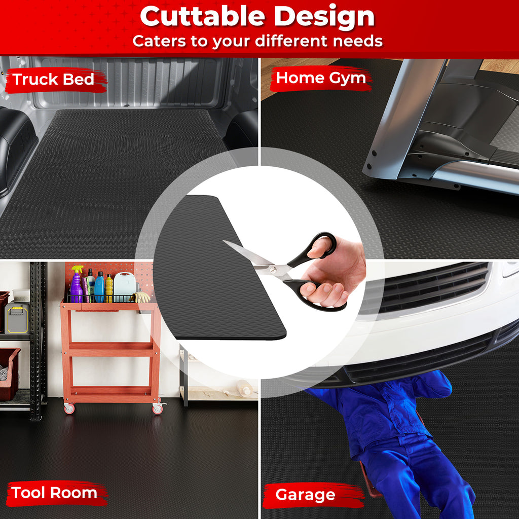15.5 x 7.7 FT Garage Tool Mats 7 mm Thickened PE Mechanic Pads Pack