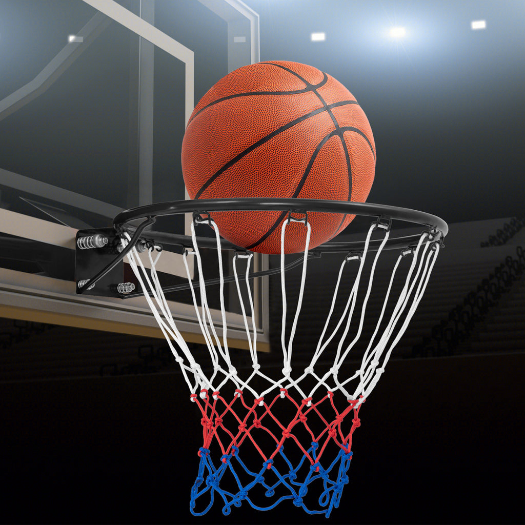 15 Inch Basketball Rim with All Weather Net & Mounting Hardware - Black Variation