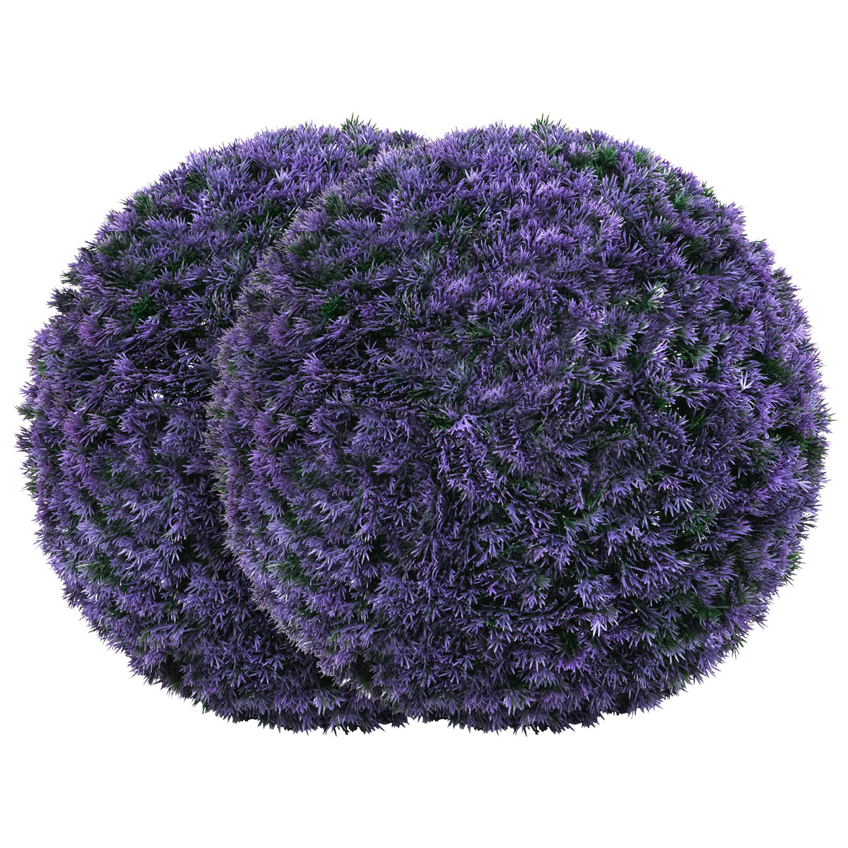 Purple 15 Inch Artificial Boxwood Topiary Balls Set of 2 for Indoor Outdoor Decor