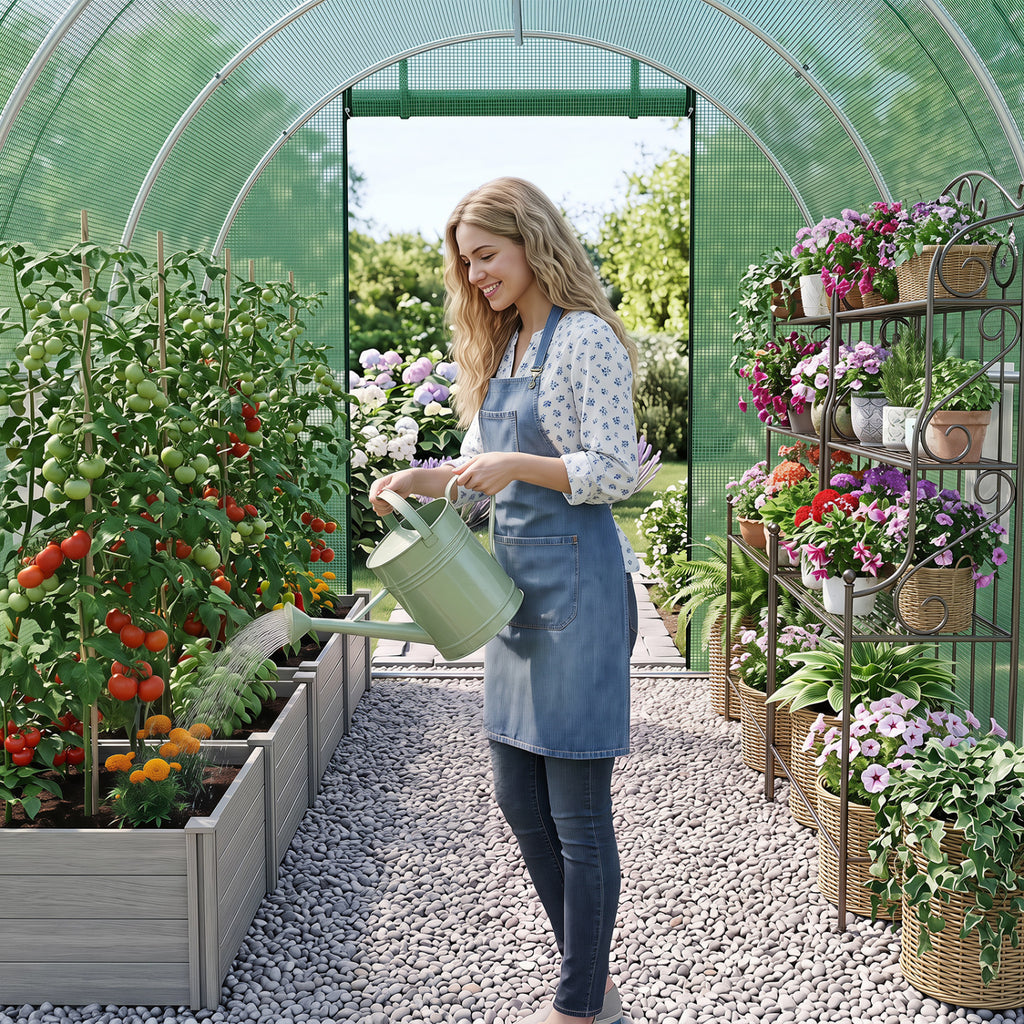 15 x 7 ft Walk-in Tunnel Greenhouse for Outdoors