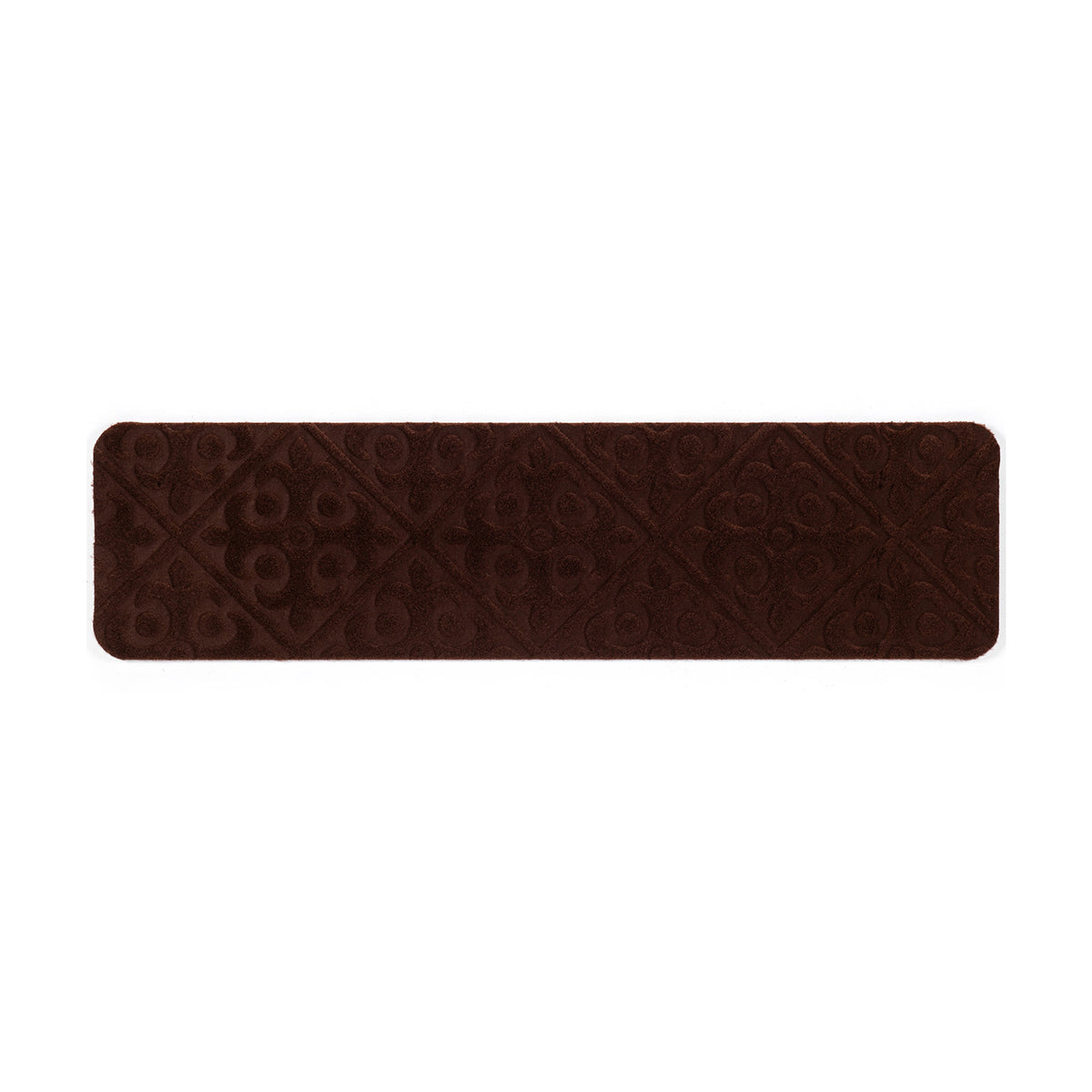 Brown Indoor Non-Slip Stair Carpet Mats - Protect & Reduce Noise, Reusable, Waterproof, 15 Pieces
