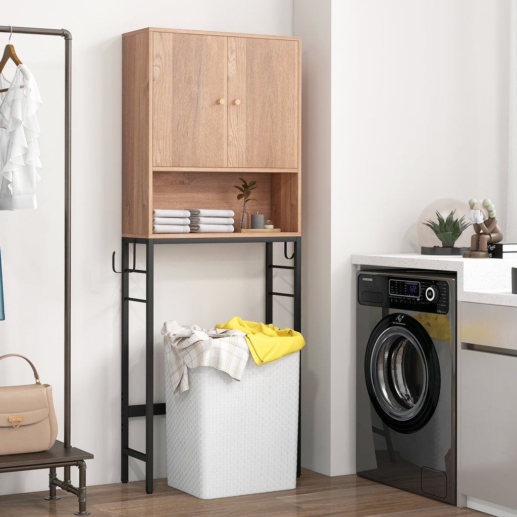 Over The Toilet Storage Cabinet 2 Door - Natural