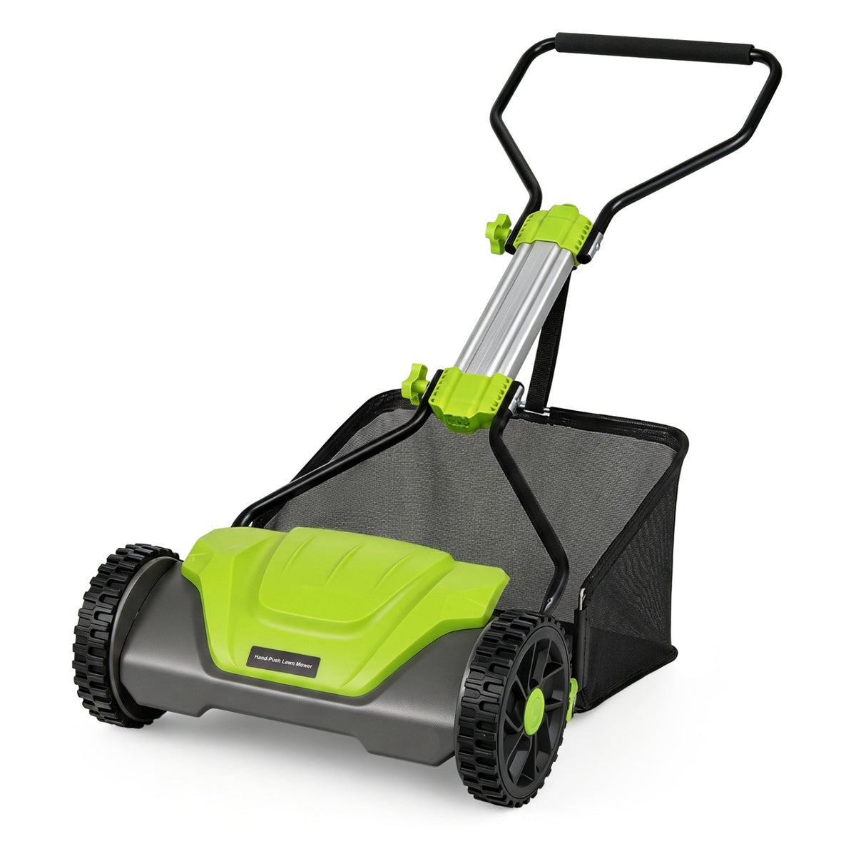 16 Inch Adjustable Cutting Heights 5-Blade Push Reel Lawn Mower with