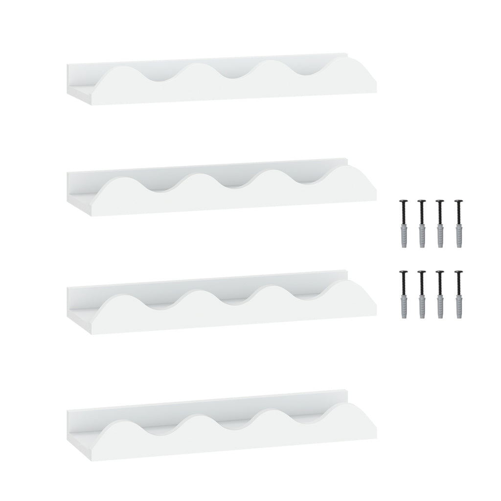 16 Inch Kids Bookshelf Set of 4 Floating Nursery Book Shelves for