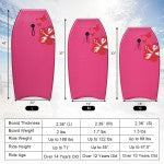 Lightweight Bodyboard Surfing with Leash - M Size EPS Core Waterproof Deck
