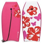 Lightweight Bodyboard Surfing with Leash - M Size EPS Core Waterproof Deck
