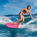 Lightweight Bodyboard Surfing with Leash - M Size EPS Core Waterproof Deck