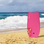 Lightweight Bodyboard Surfing with Leash - M Size EPS Core Waterproof Deck