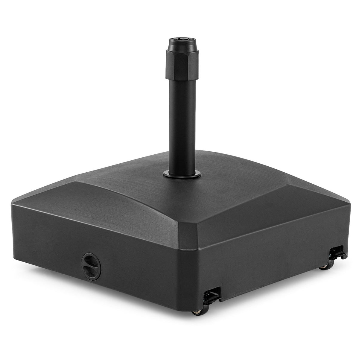 176 lbs Fillable Mobile Umbrella Base with Wheels & Locks - Black