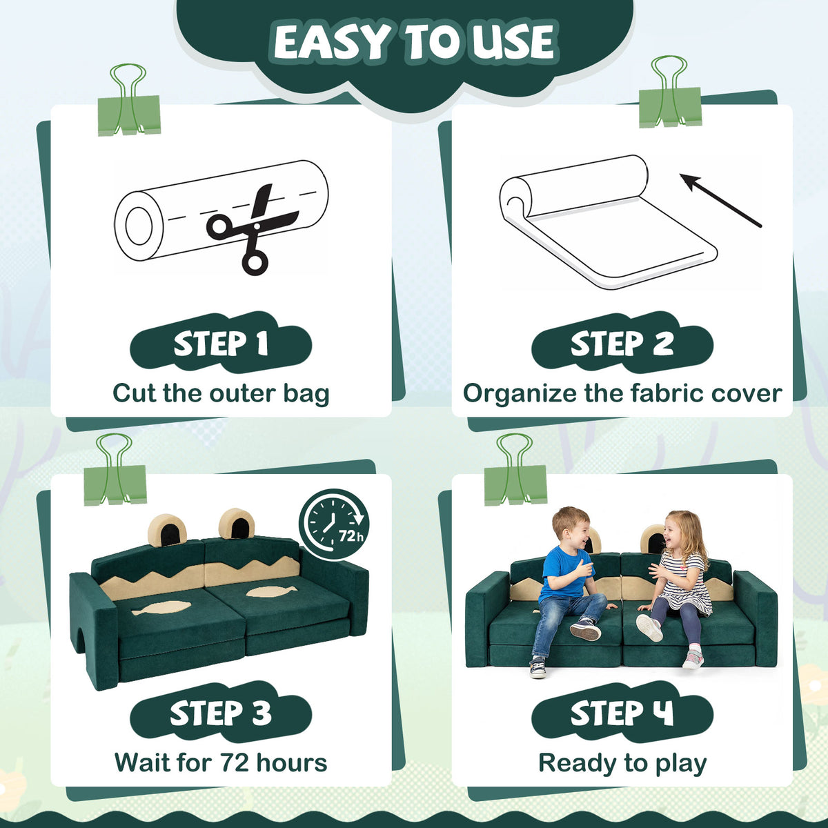 Costway 17 Pieces Modular Kids Play Couch for Creative Imagination - Variation of THIS listing