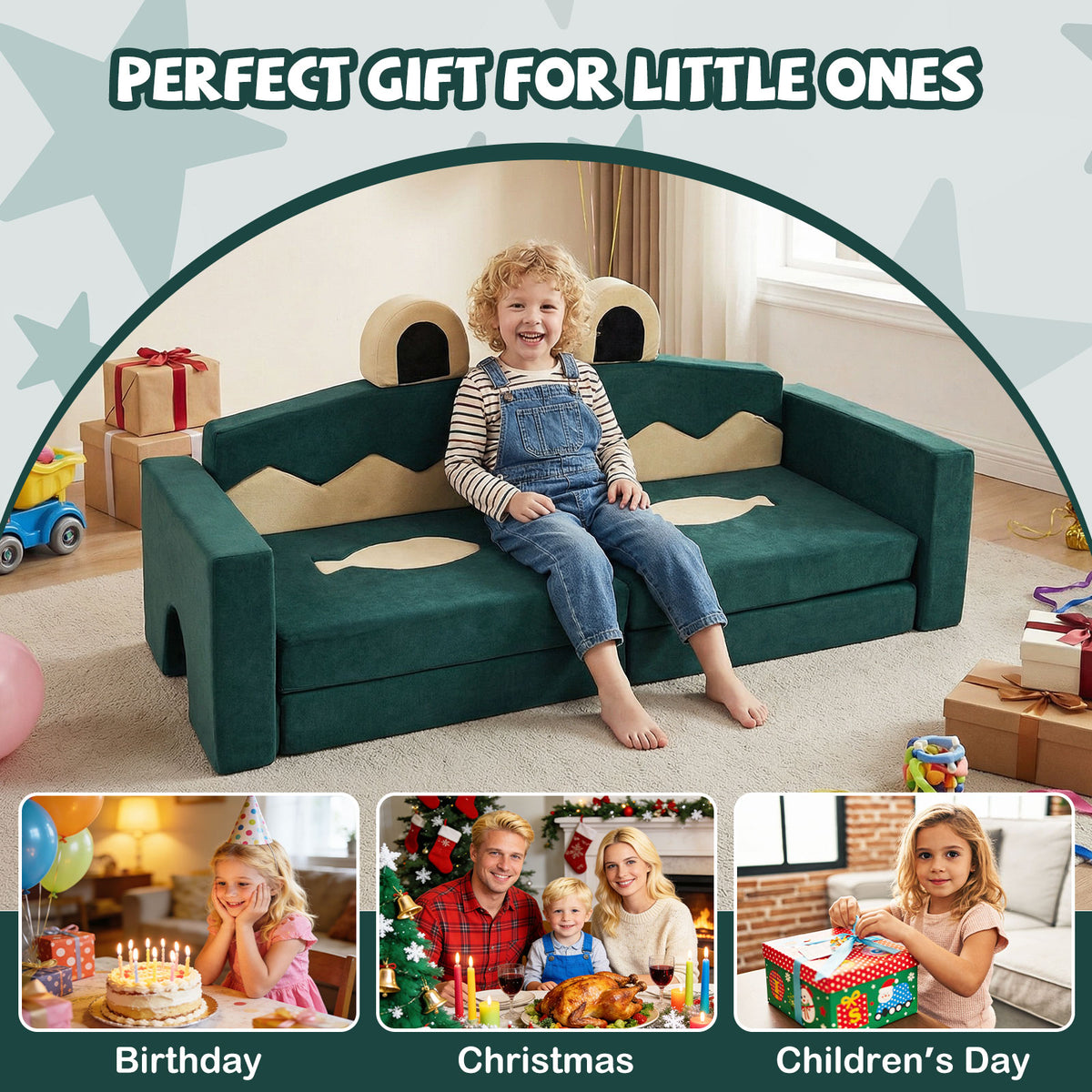 Costway 17 Pieces Modular Kids Play Couch for Creative Imagination - Variation of THIS listing