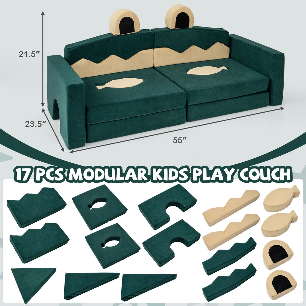 Costway 17 Pieces Modular Kids Play Couch for Creative Imagination - Variation of THIS listing