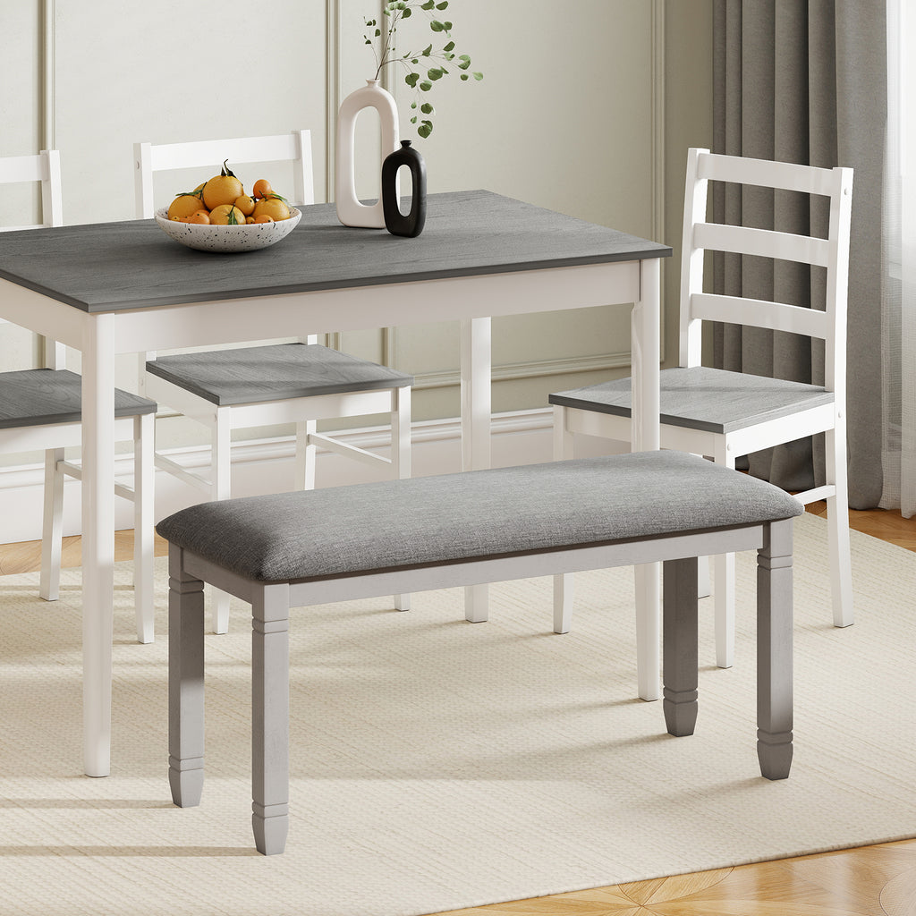 Upholstered Bedroom Bench with Storage, Gray