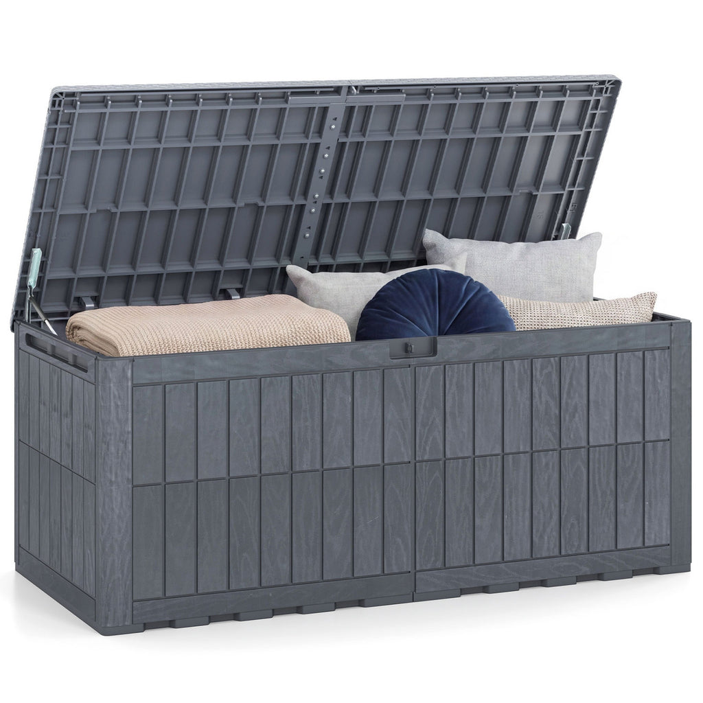 180 Gal Outdoor Deck Box All-Weather Lockable Storage Bin with Lid