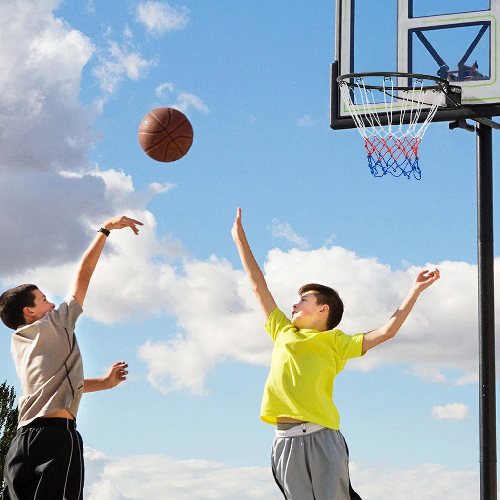 18 Inch Basketball Rim Goal with All Weather Net & Mounting Hardware - Black Variation