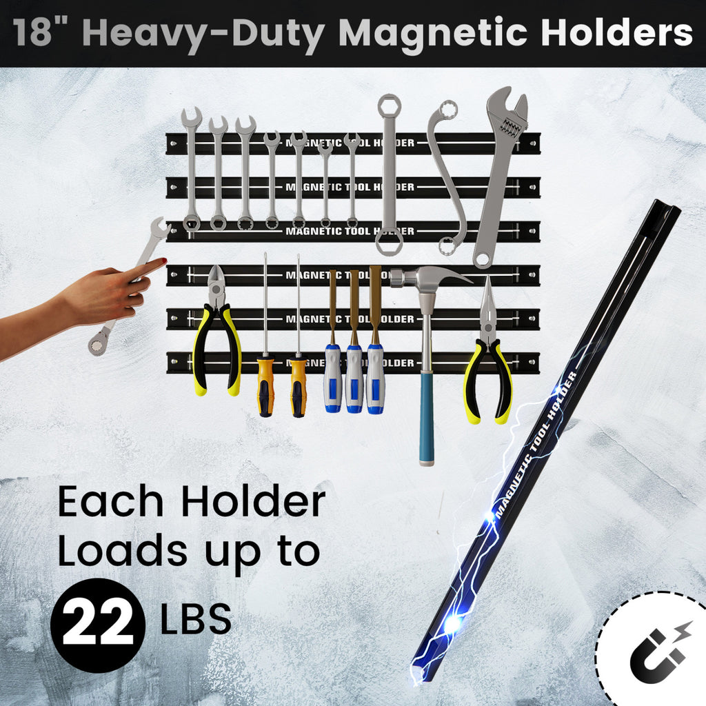 18 Inch Magnetic Tool Holder Strip with Mounting Screws