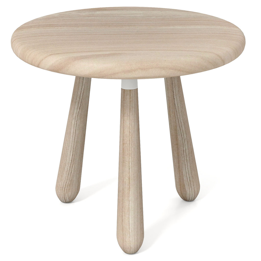 18 Inch Mahogany Wood Outdoor Side Table
