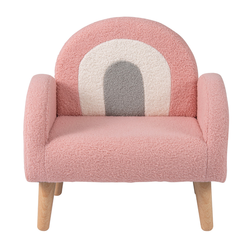 Kids Armchair Pink with Comfy Backrest & Armrests - Costway