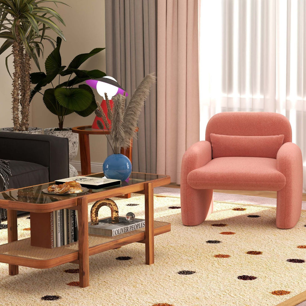 Modern Living Room Furniture Set - Bookcase, Coffee Table, End Table, Chair