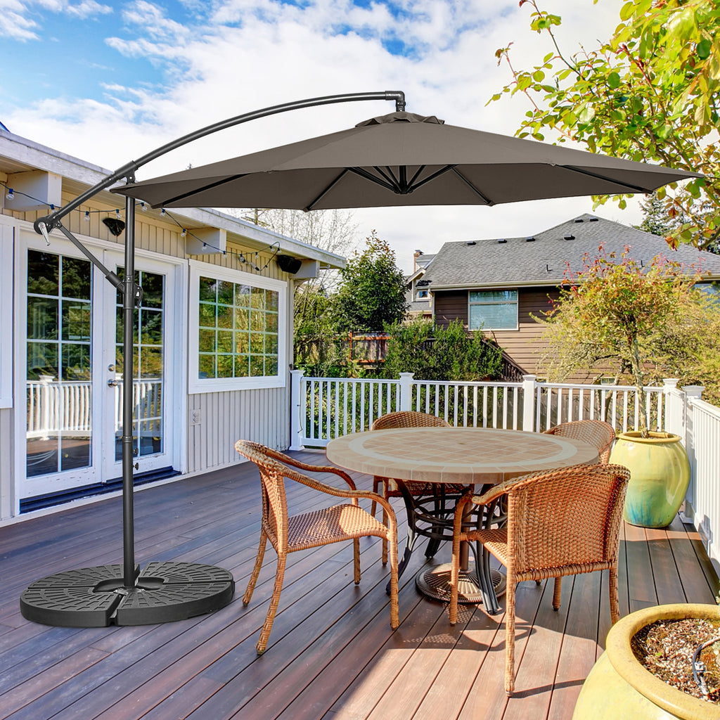 10 x 8 Feet Cantilever Umbrella with 8 Ribs - Blue