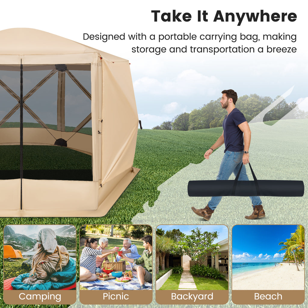 11.5 X FT Pop-up Screen House Tent with Portable Carrying Bag