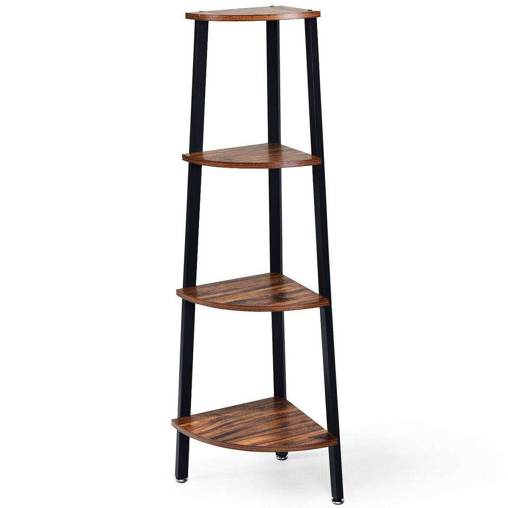 4-Tier Multipurpose Corner Shelf Bookcase