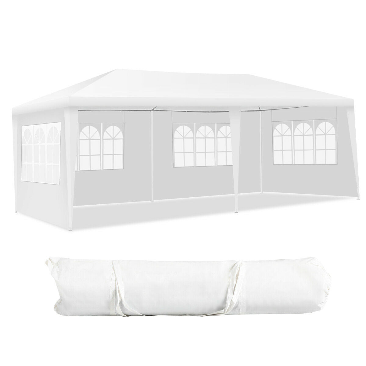 10 x 20 Feet Outdoor Canopy Tent with 4 Sidewalls & Carry Bag
