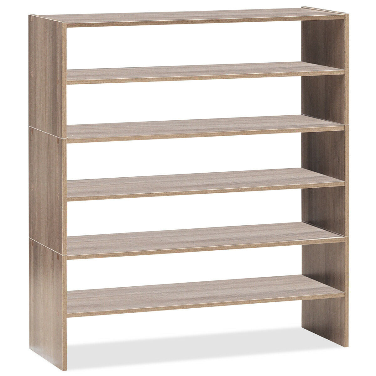 3-Tier Bamboo Shoe Rack Bench, Black