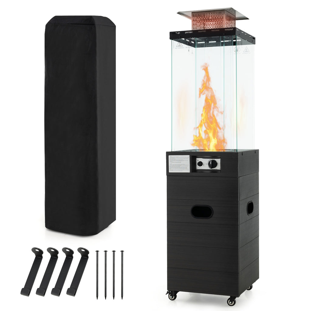 40000 BTU Patio Heater Outdoor Propane Gas with Cover and Wheels