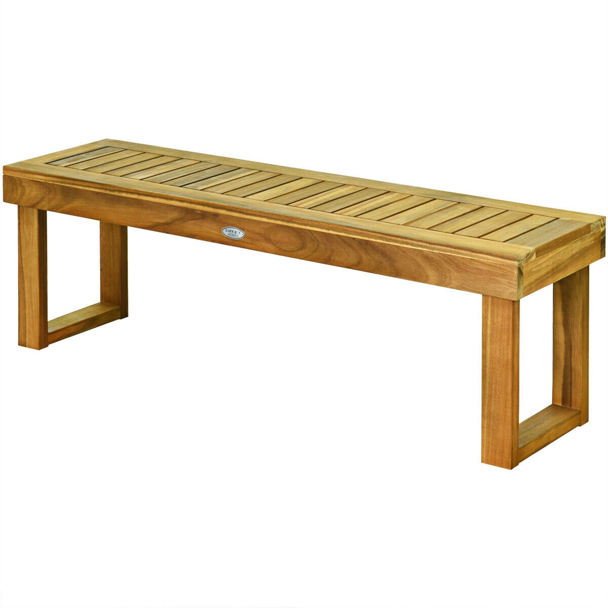 52 Inch Acacia Wood Dining Bench - Backless