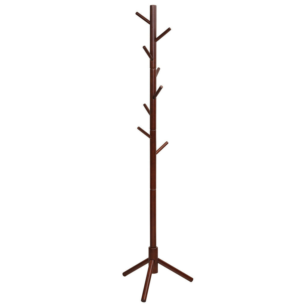 Metal Coat Rack Stand with 8 Hooks and Metal Base