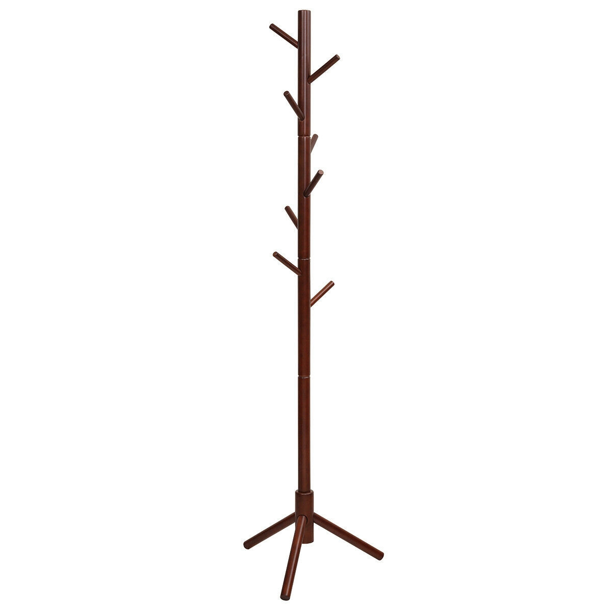 Metal Coat Rack Stand with 8 Hooks and Metal Base