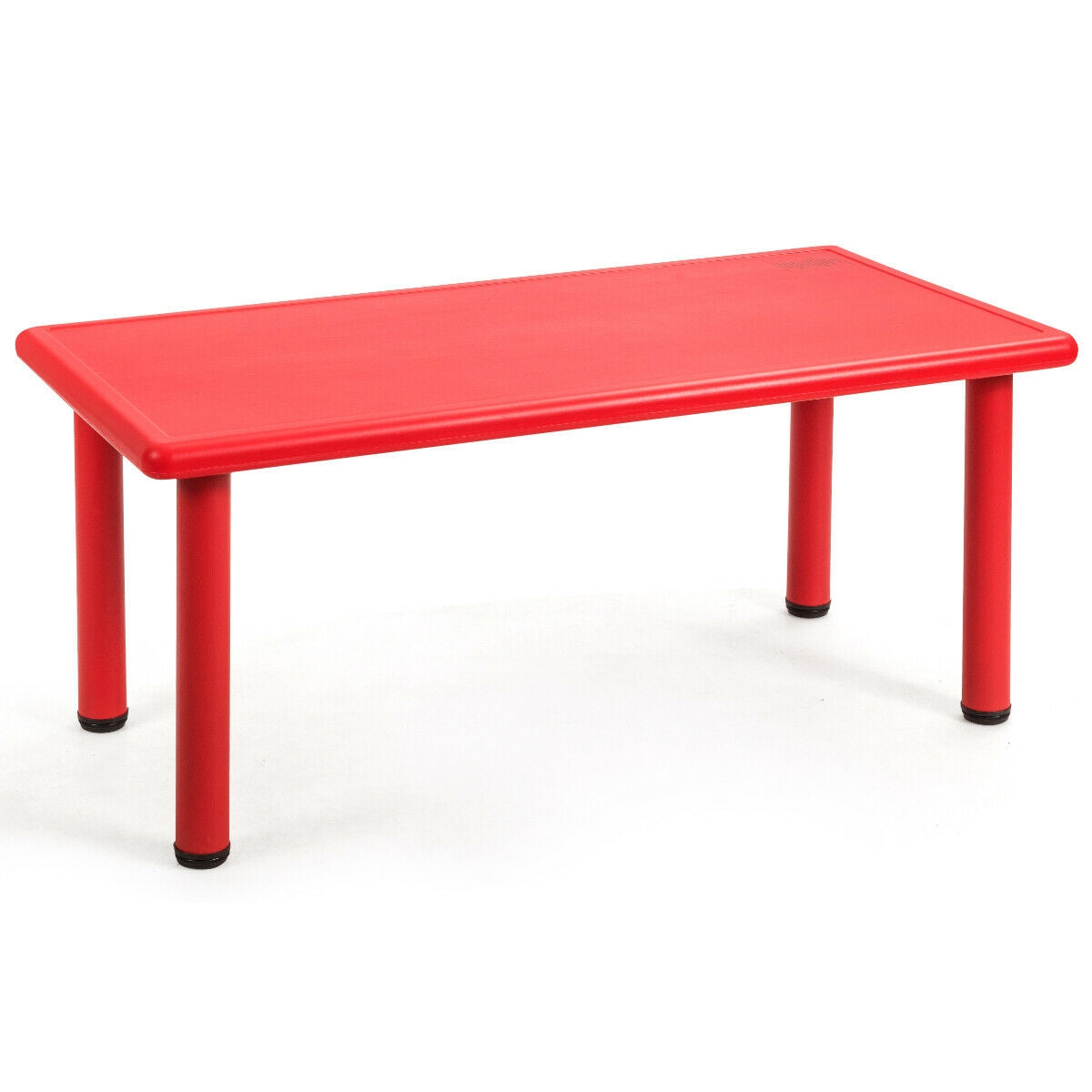 Kids Plastic Rectangular Play and Learning Table - Red