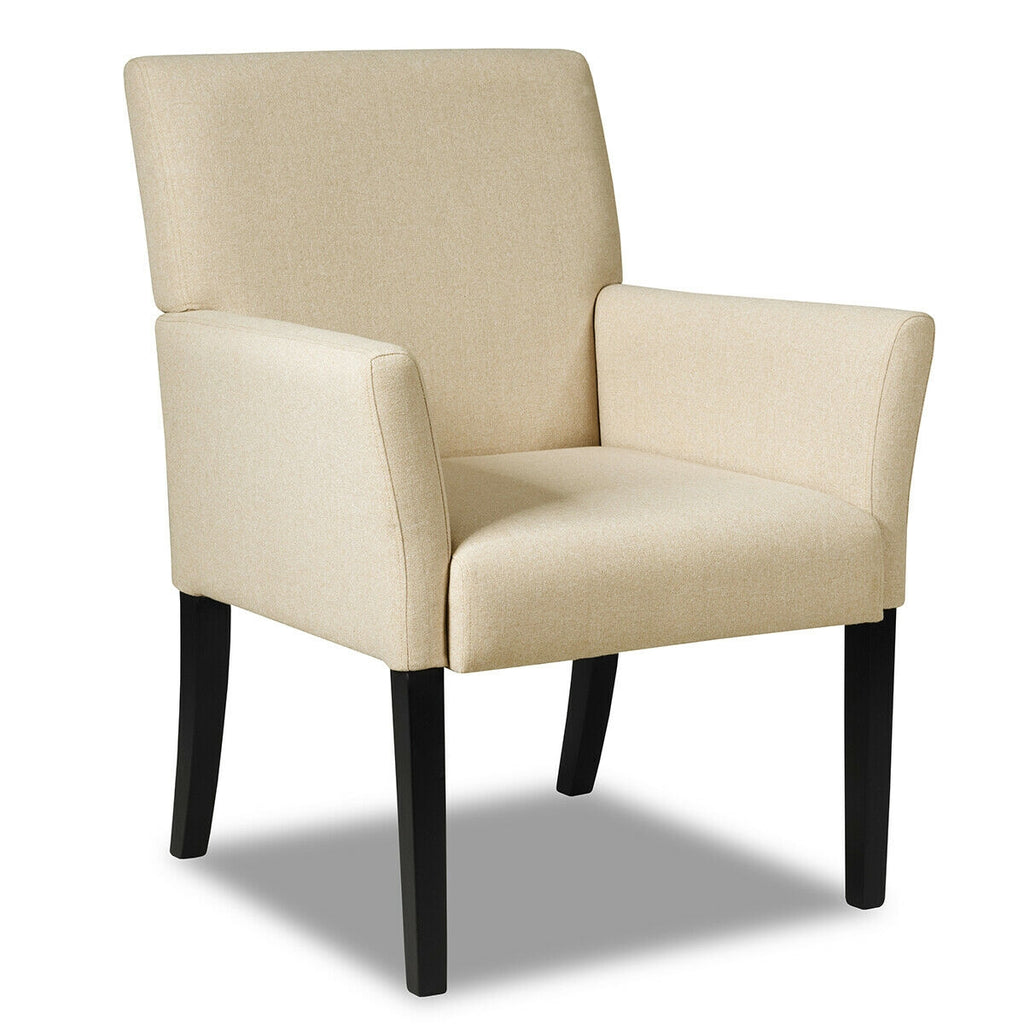 Fabric Upholstered Executive Armchair, Black