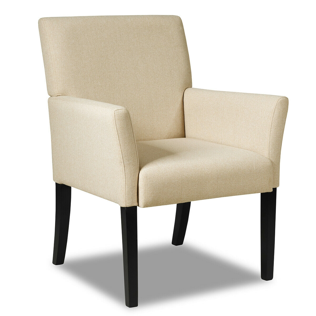 Fabric Upholstered Executive Armchair, Black