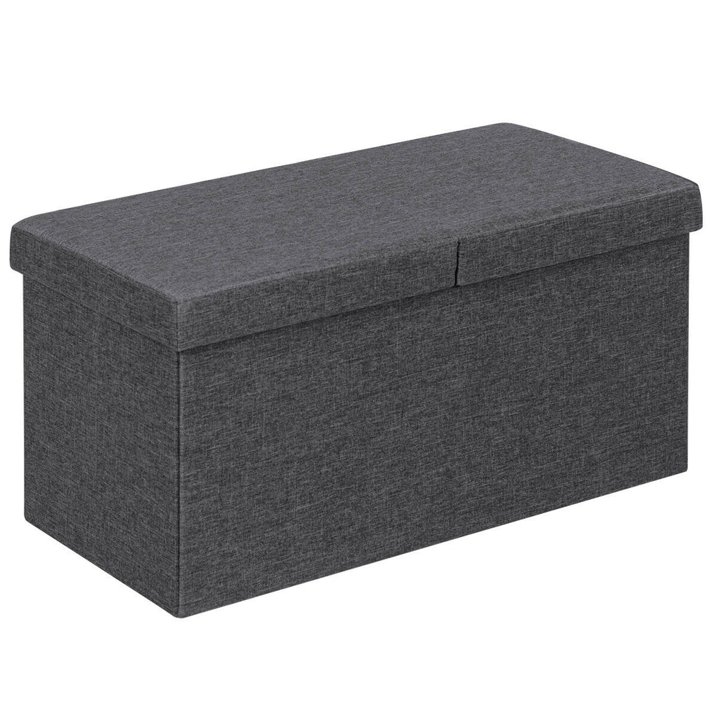 31.5" Storage Ottoman Footrest with Removable Bin - Dark Gray
