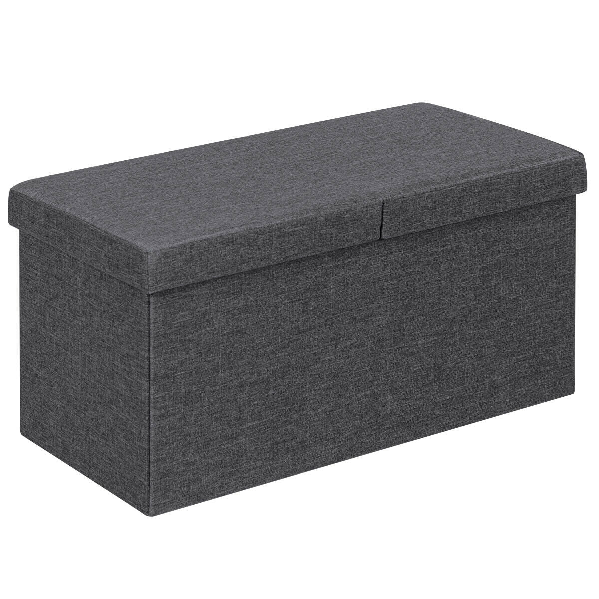31.5" Storage Ottoman Footrest with Removable Bin - Dark Gray