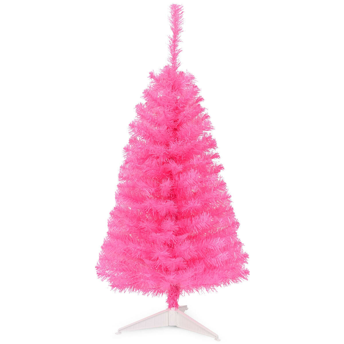 Black 36 Inch Unlit Artificial Christmas Mini Tree with Plastic Stand