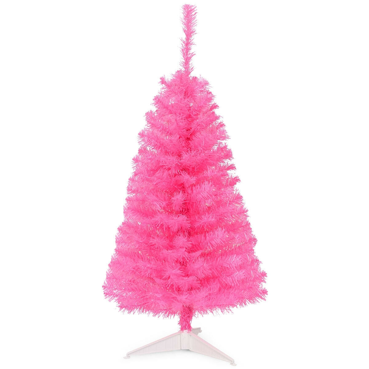 Black 36 Inch Unlit Artificial Christmas Mini Tree with Plastic Stand