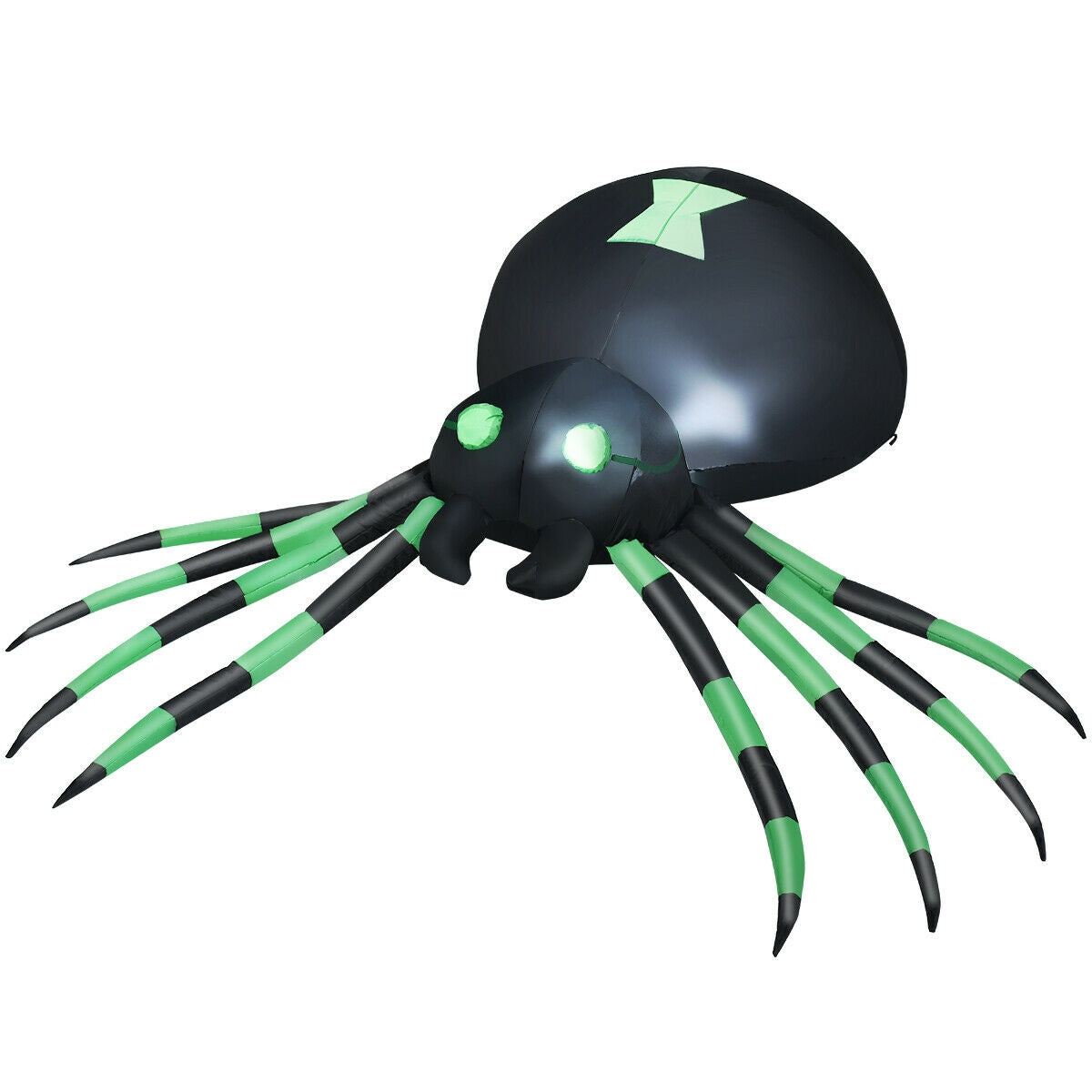 Inflatable Spider with Pumpkin and Rotating Light - 5 Feet Version