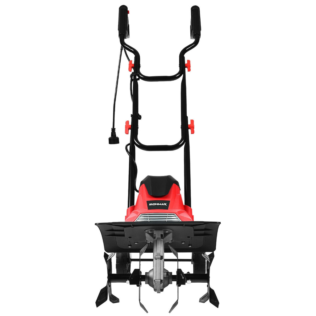 14/17 Inch 10 Amp Corded Electric Tiller and Cultivator with 9-Inch