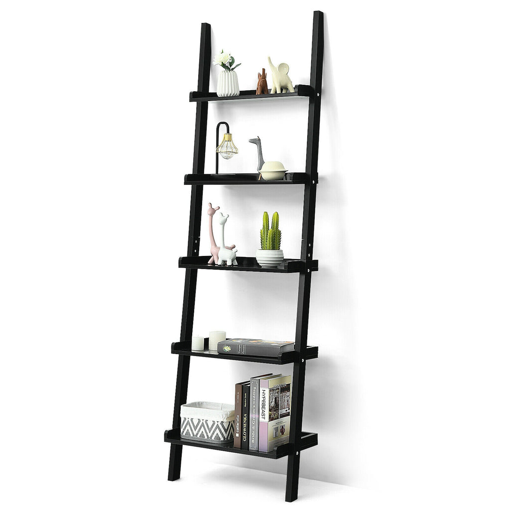 5-Tier Ladder Shelf with Open Shelves for Living Room Home Office