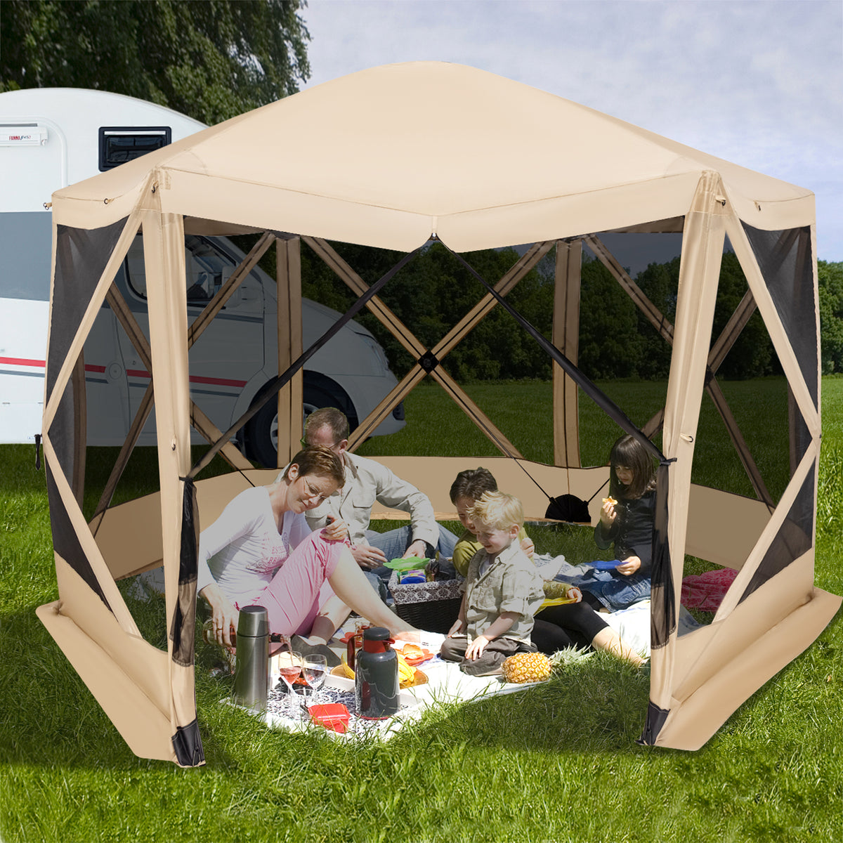 11.5 X FT Pop-up Screen House Tent with Portable Carrying Bag