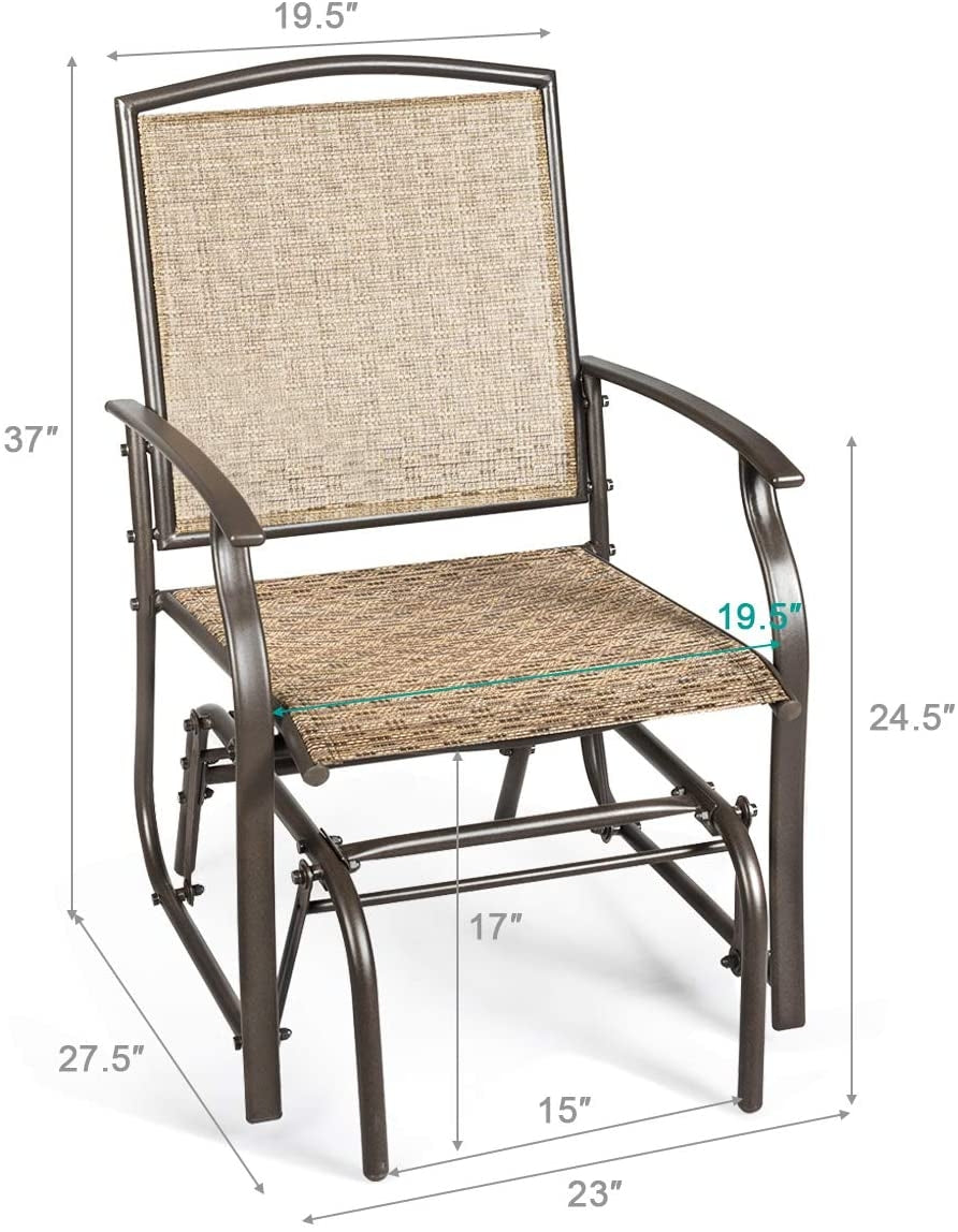 Patio Rocking Chair Glider - Outdoor Seating Style 1