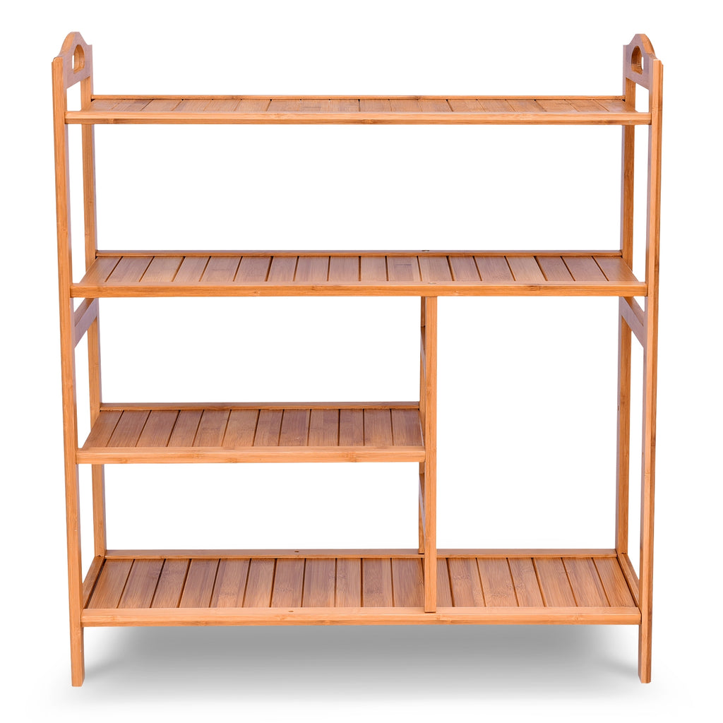 4 Tier Bamboo Shoe Rack Storage Organizer