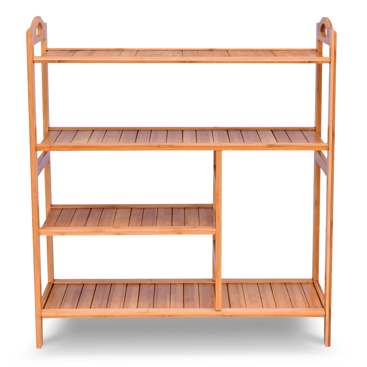 4 Tier Bamboo Shoe Rack Storage Organizer