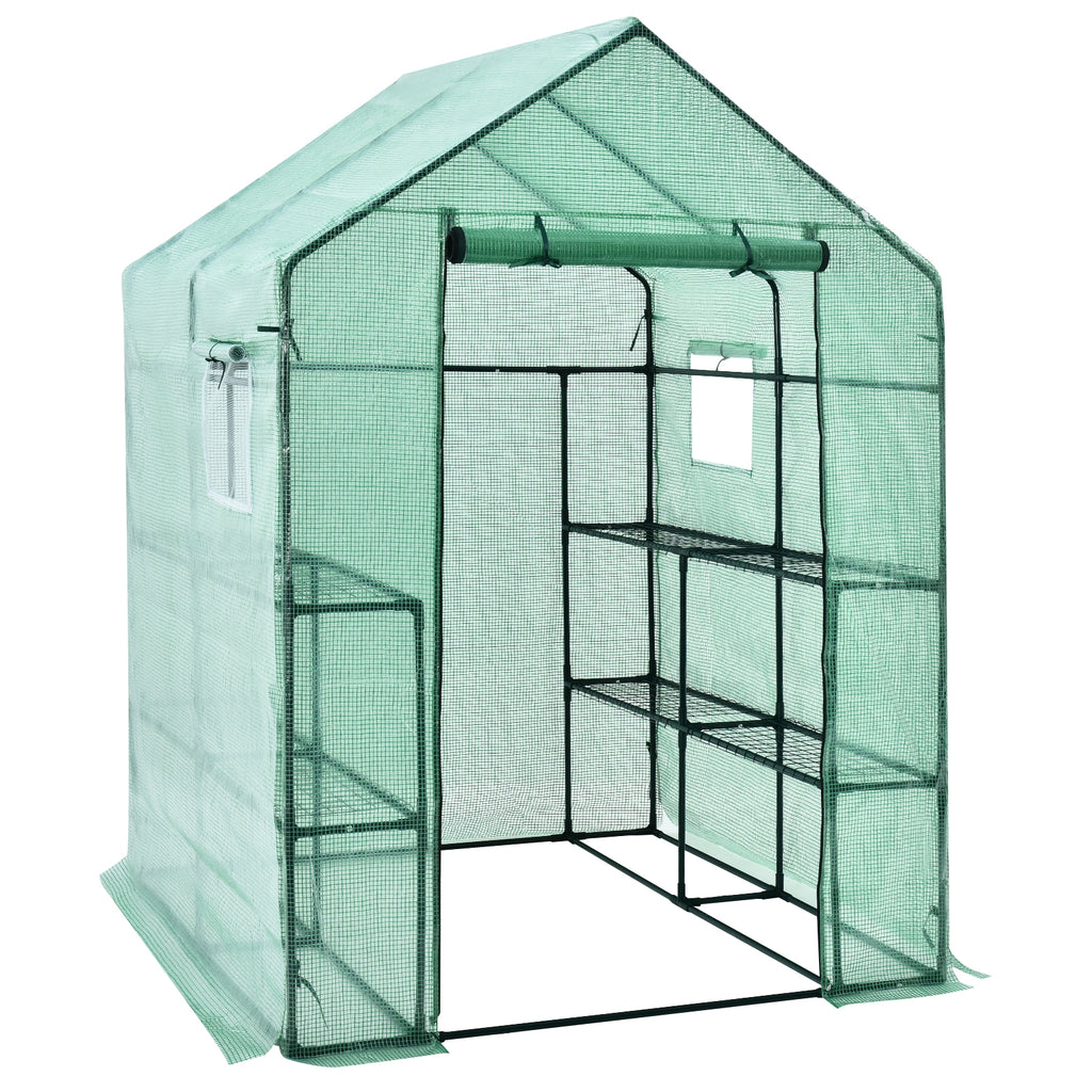 56 x 77 Inch Walk-in Greenhouse with Observation Windows